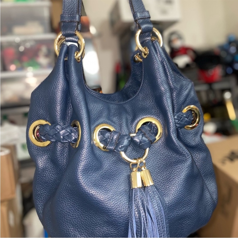 Navy Blue Leather MICHAEL KORS purse